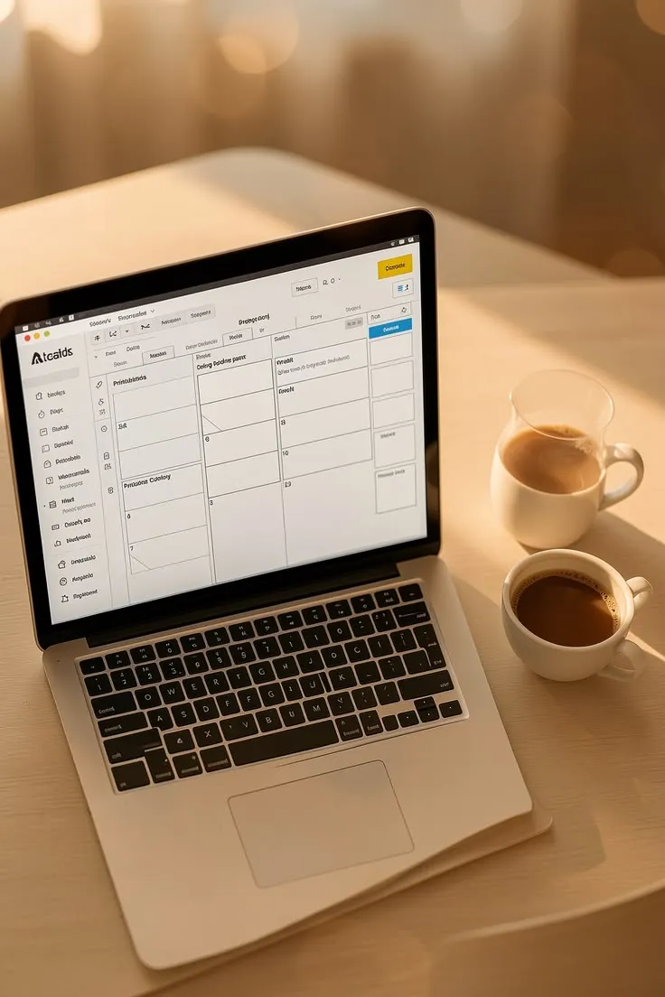 Morning routine items arranged thoughtfully